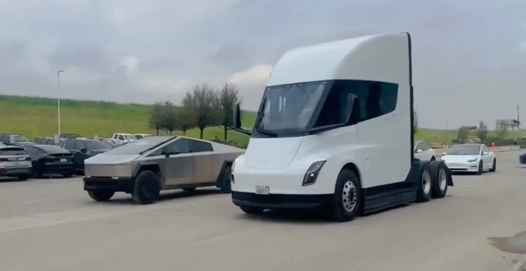 Watch Tesla Semi And Cybertruck Go Head-To-Head