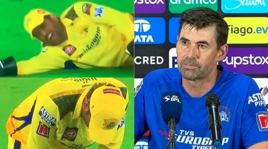 MS Dhoni Grimaces In Pain During IPL 2023